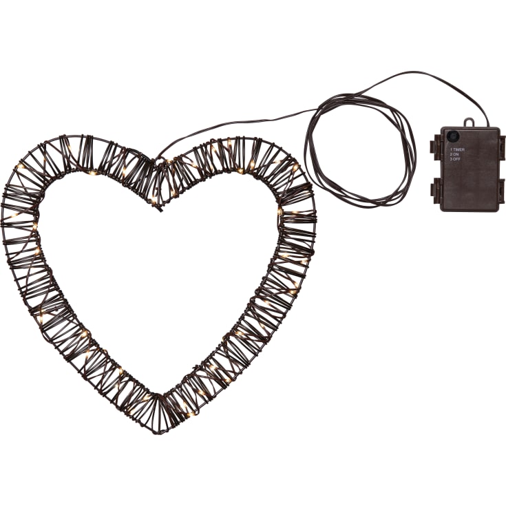 Star Trading Vicke hjärta med ljus, batteri, 30 cm