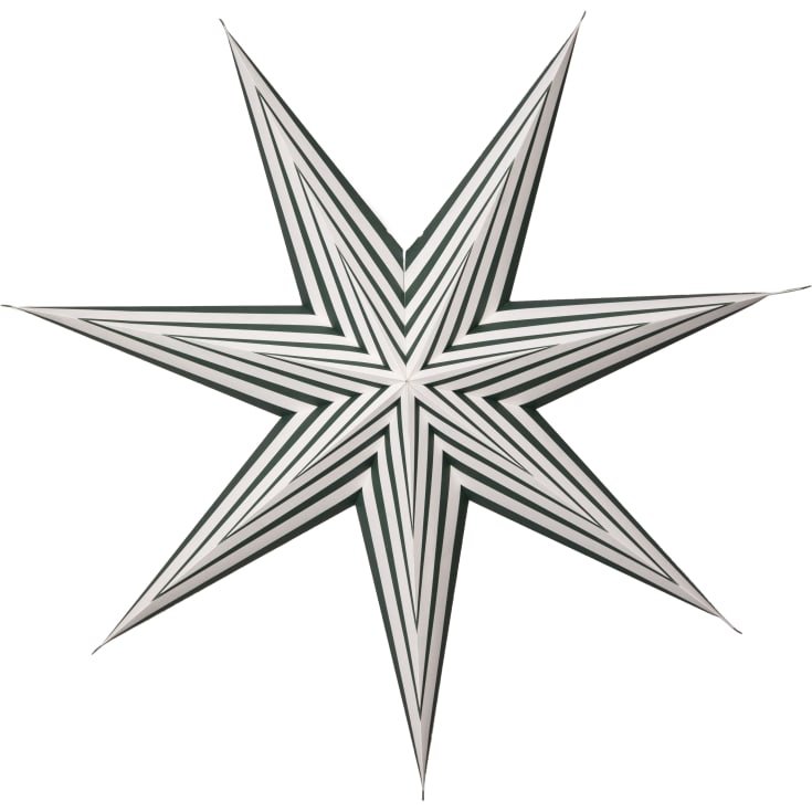 Star Trading Stripe julestjerne med lys, grønn, 60 cm