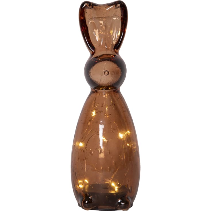 Star Trading Harry glashare med ljus, 25 cm, brun