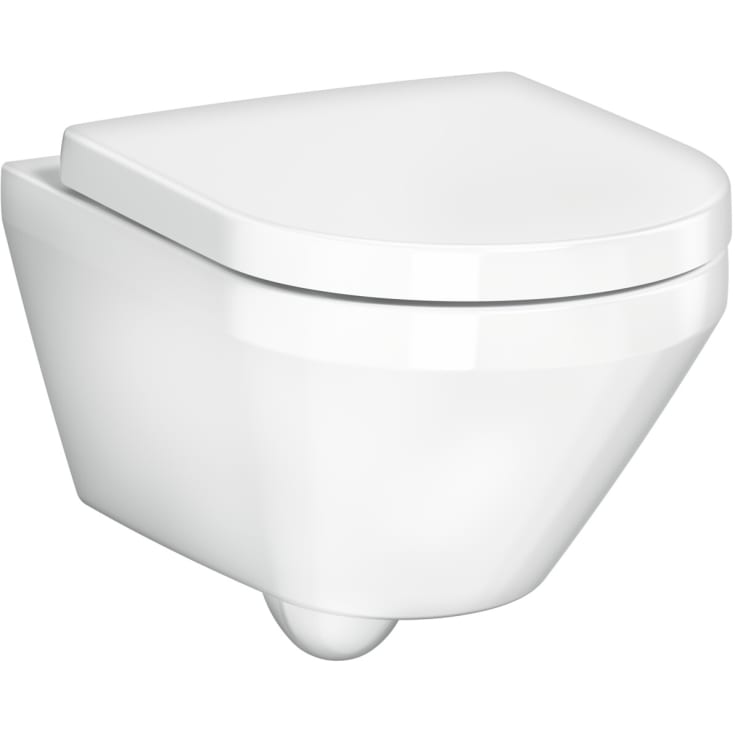 Gustavsberg Graphic væghængt toilet, uden skyllekant, hvid