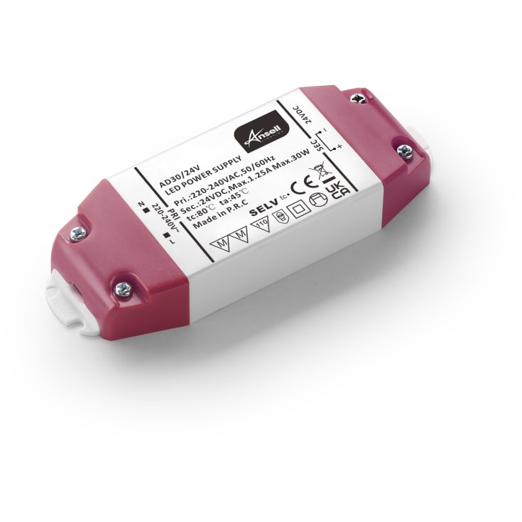 LED-drivrutin 30W 24Vdc IP20