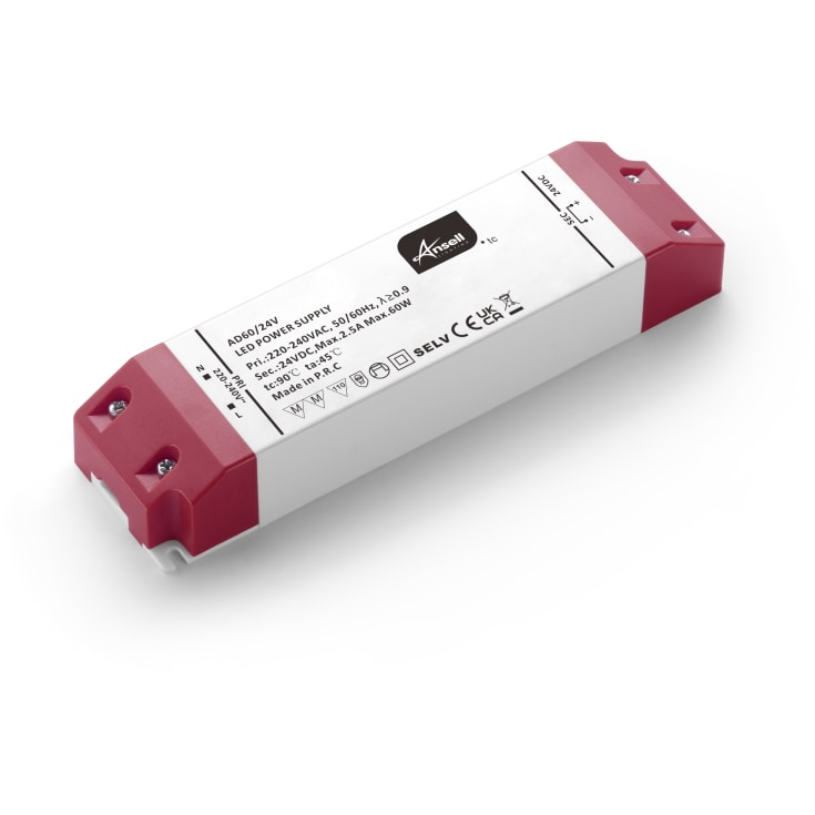 LED-drivrutin 60W 24Vdc IP20