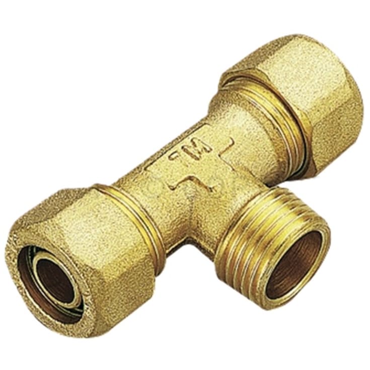 5 stk Pex tee, 22 x 1/2" x 22 mm