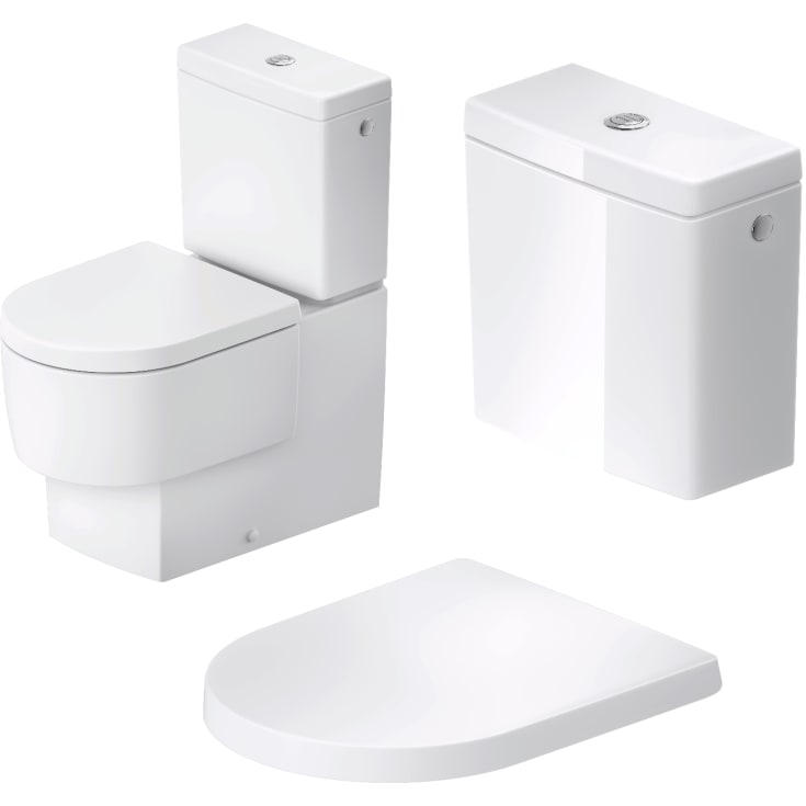 Duravit Balcoon toalettpakke, uten spylekant, antibakteriell, matt hvit