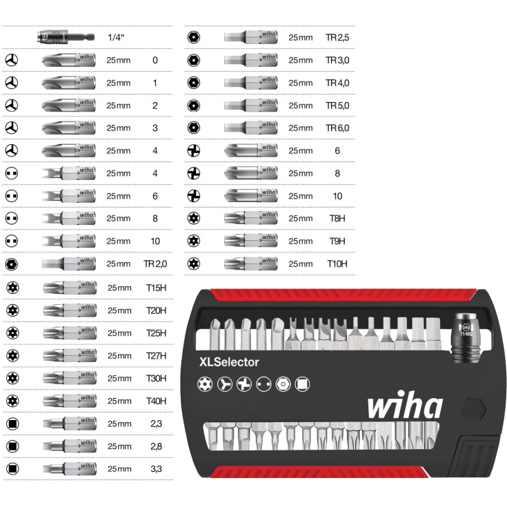 Wiha XL Selector Security bitsset, 32 delar