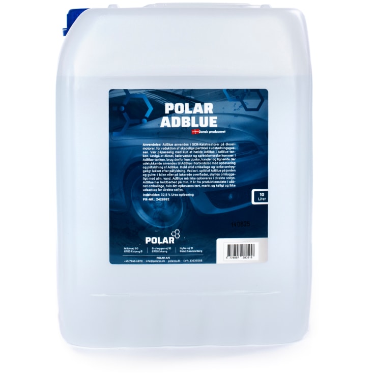 AdBlue, 10 liter med 45 mm kapsel med påfyldningsslange