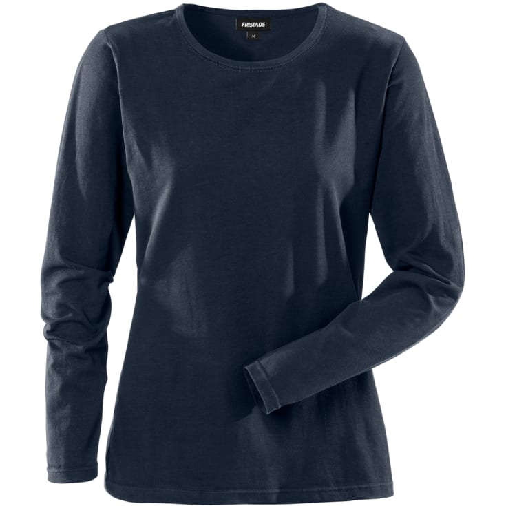 Fristads Acode langærmet dame basic T-shirt, Mørk Marine, XL