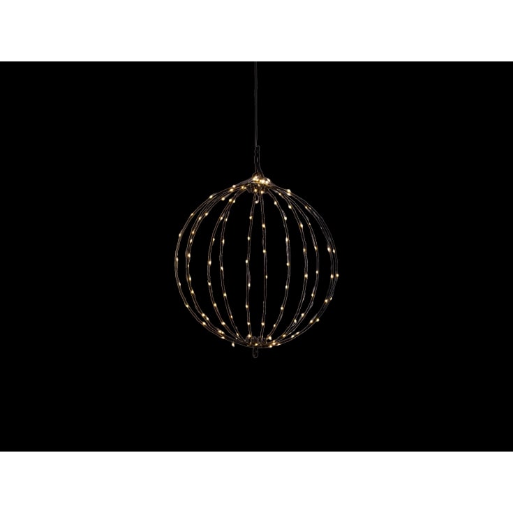 Ø30 cm.lyskuppel 120 LED-pærer. IP44 transformer med timer.