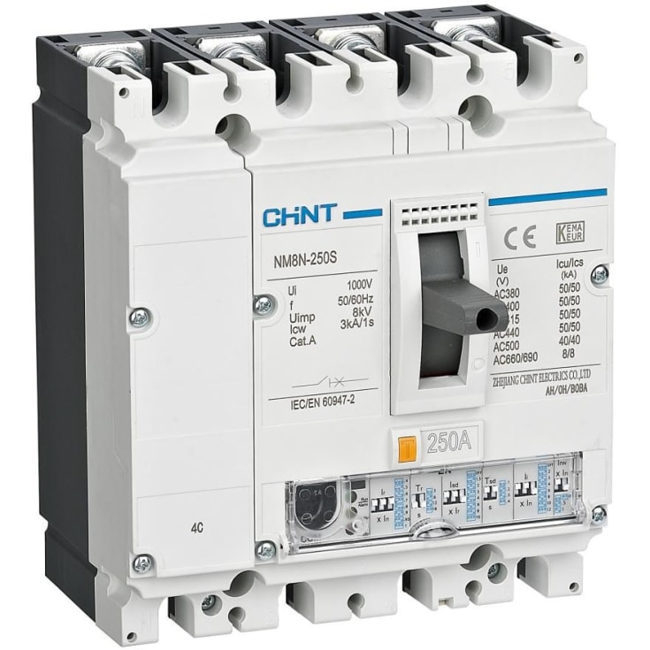 Chint MCCB Effektbrytare NM8N-250S EN 250A 4P+CCT
