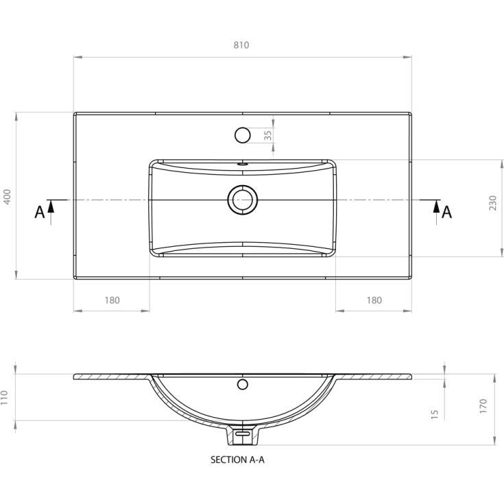 Kriss Stila håndvask, 81 cm