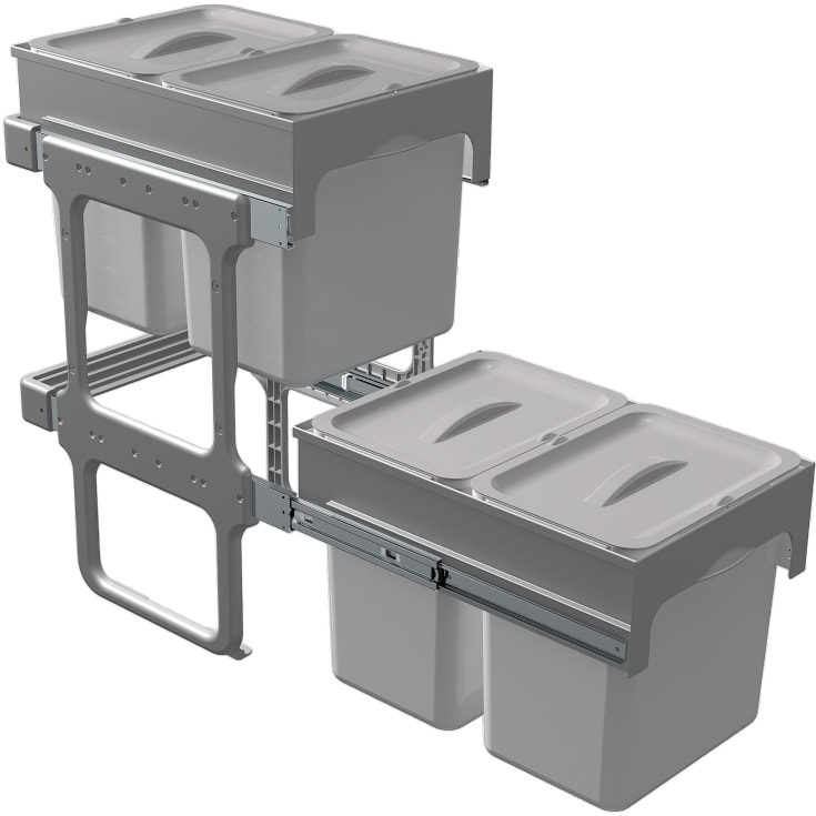 Intra Tandem 40-4 affaldssystem, 16 liter, grå