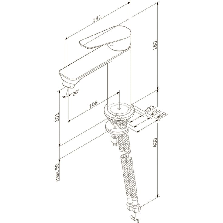 AM.PM Hit håndvaskarmatur, krom