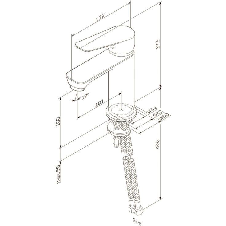 AM.PM Hit håndvaskarmatur, hvid