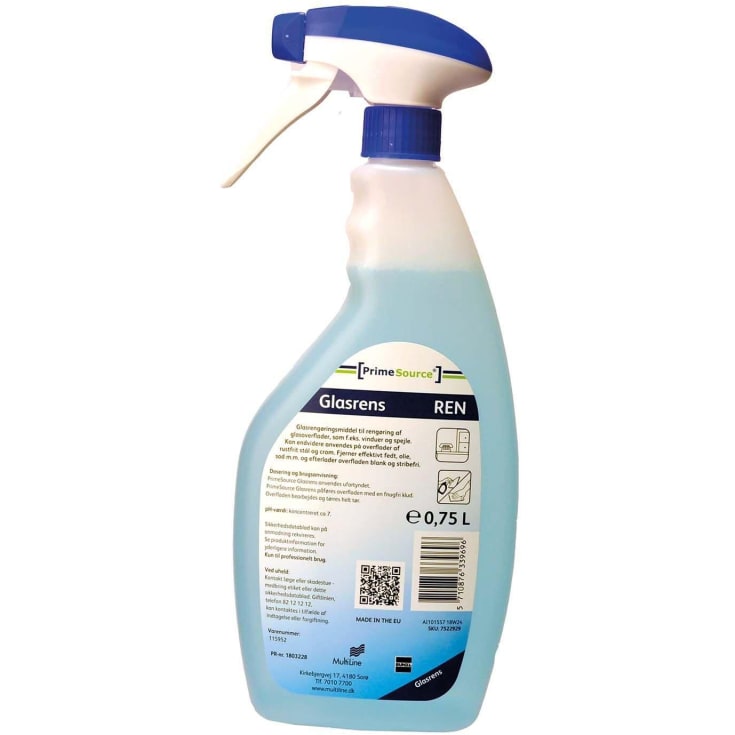 PrimeSource glassrens med farge og parfyme, blå, 750 ml