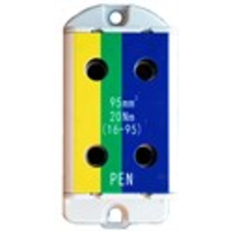 Elit Scandinavia Centech dobbelt PEN klemme, AL/CU 16-95MM², gul/grøn/blå