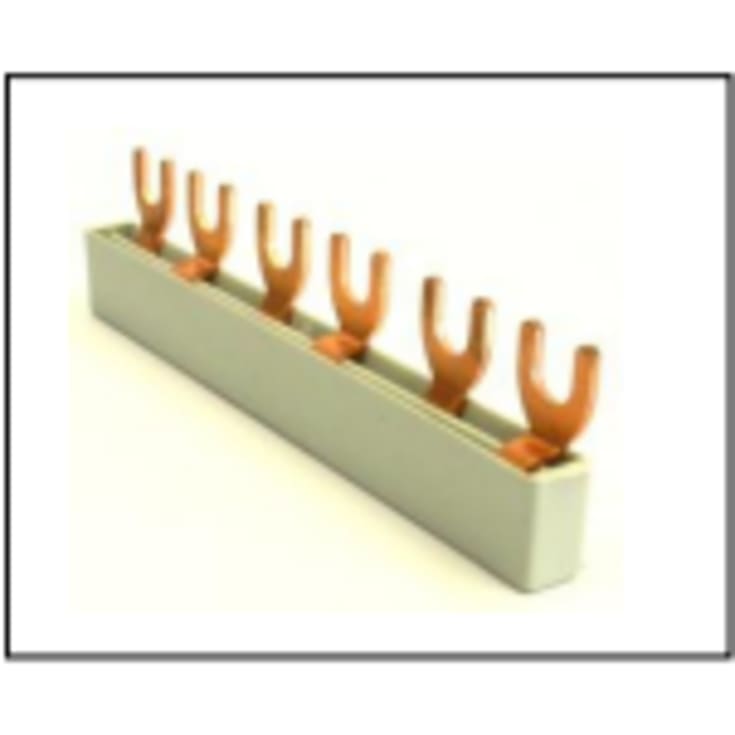 10 stk Elit Scandinavia sløjfeskinne gaffel, EV-G.2.4.63-M6, 10 mm², 63A, 1P+N x2