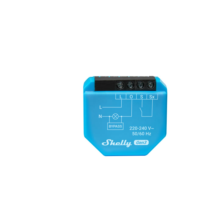 Shelly 1L Gen3 WiFI-relä utan neutralledare