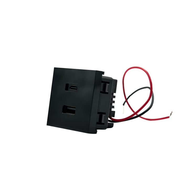 Shelly USB-lader for bordholder, sort