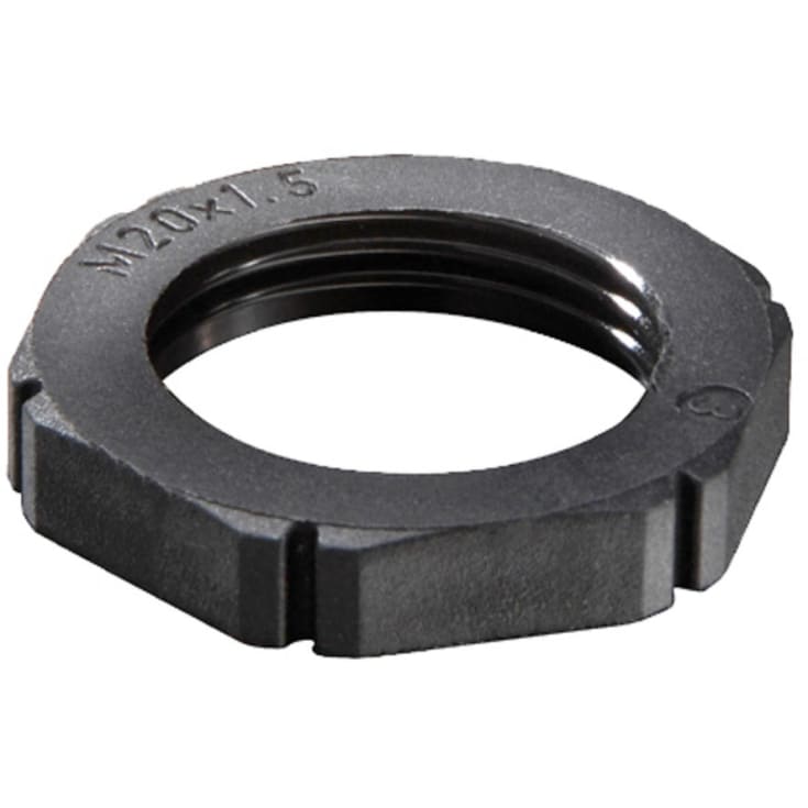 Wiska møtrik, M32x1,5, 6 mm, sort