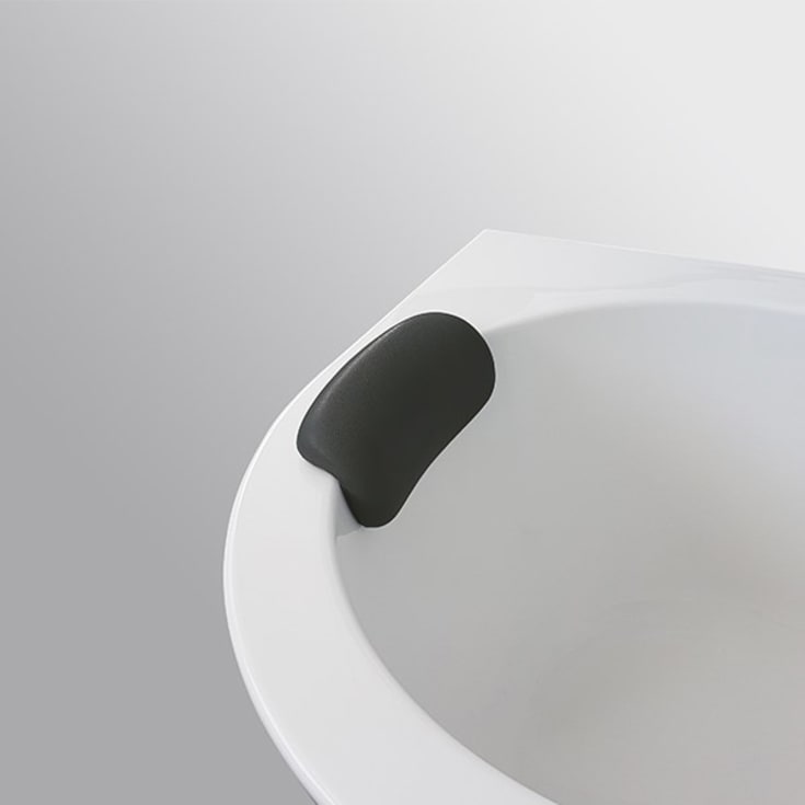 Strømberg nakkepude, til buet badekar, sort