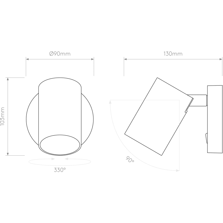 Astro Ascoli Single væglampe, med afbryder, hvid