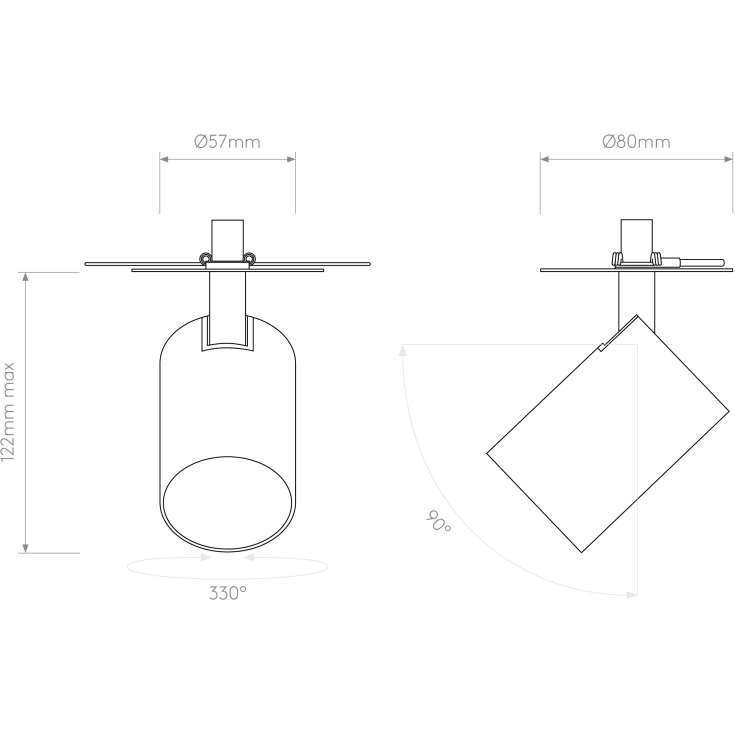 Astro Ascoli påbygningsspots, bronze