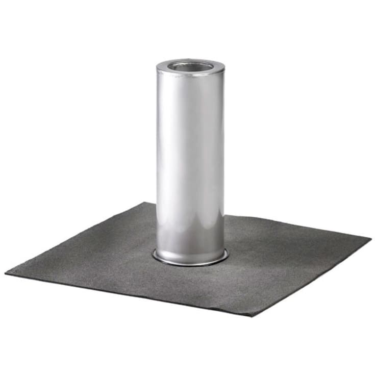 Nedløpsdeksel Ø110mm med dobbelt rør, for takpapp, stål/SBS