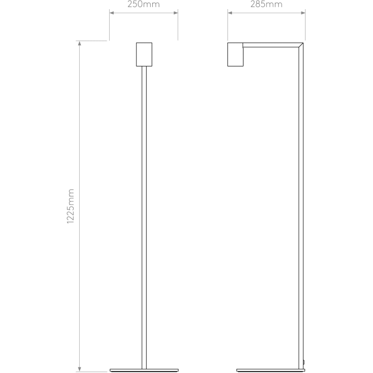 Astro Ascoli Floor gulvlampe med afbryder 230V GU10, mat sort