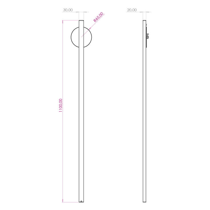 Lightswing Twin ophængssystem, 110 cm, sort