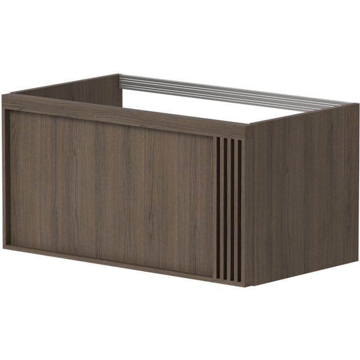 Korsbakken Sole servantskap, med 1 skuff, soft-close, 79,2x45,2 cm, mørk grå eik