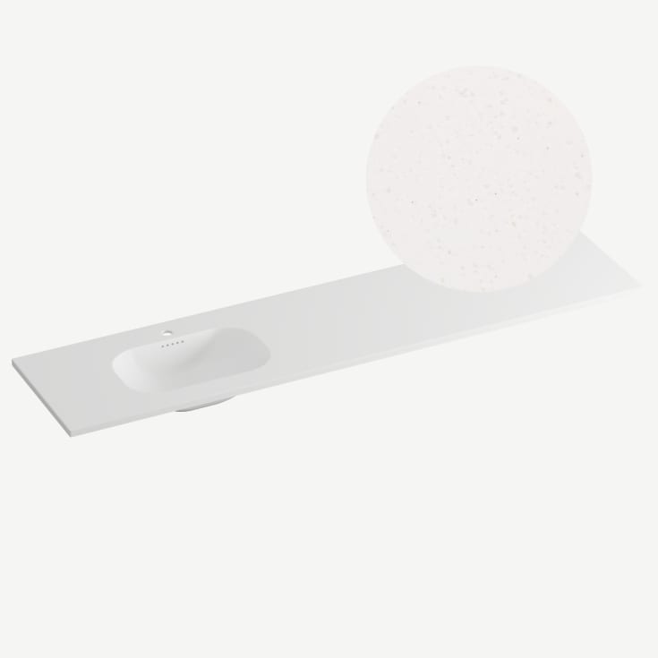 Korsbakken Nice møbelservant, venstre, 200,5x46,5 cm, terrazzo beige