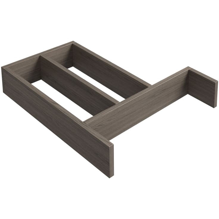 Korsbakken skuffdeler i heltre, 32,2 cm, mørk grå eik