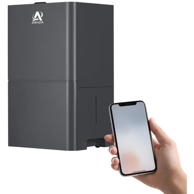 Arida Desert affugter og luftrenser, appstyret, 10 liter/døgn, 60 m²