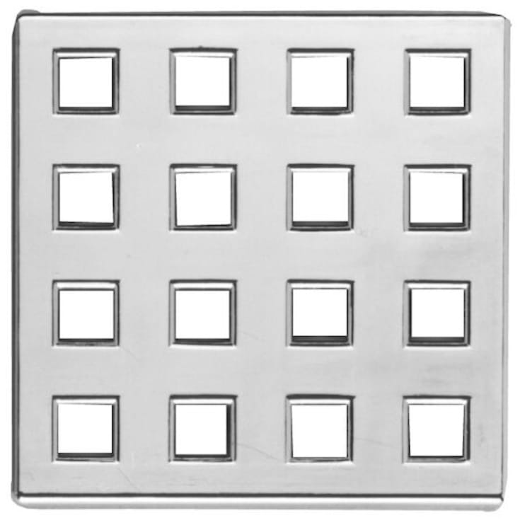 Purus Maxiflex afløstsrist, 80x80 mm, krom