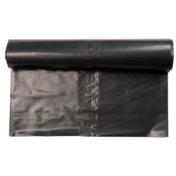 Søppelsekk, svart plast, 70 x 110 cm, 55 my, 100 l, 10 stk./rull.