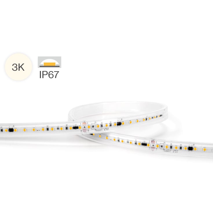 LED 230V strip WW 50 m 15W/m 120 LED/m IP67 10mm