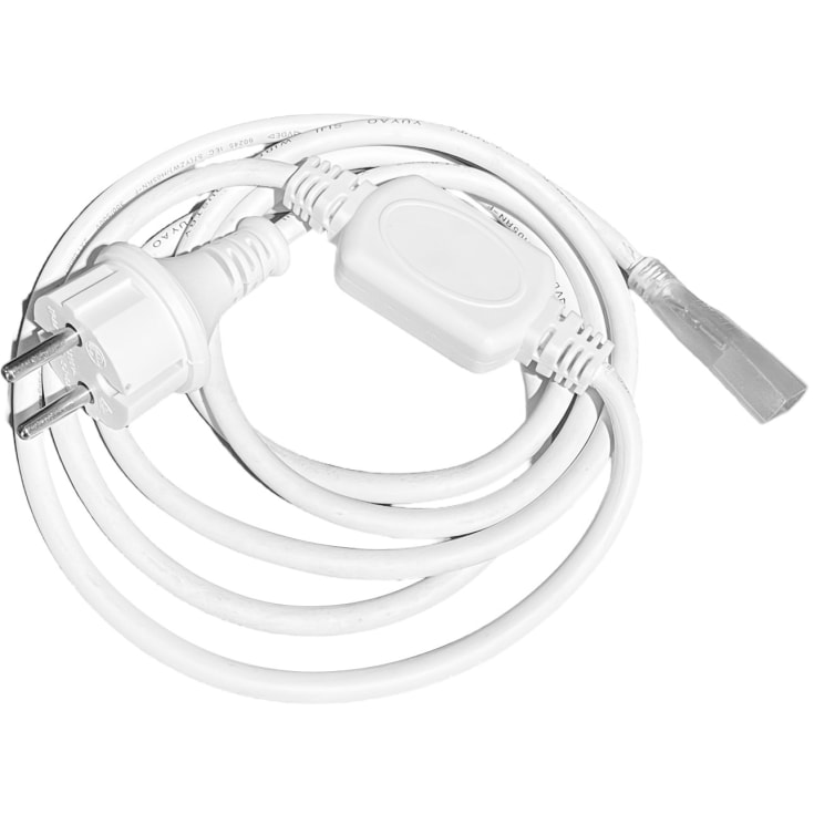 Tilkoblingskabel 2 m for 230V LED-stripe inkludert endeplugg