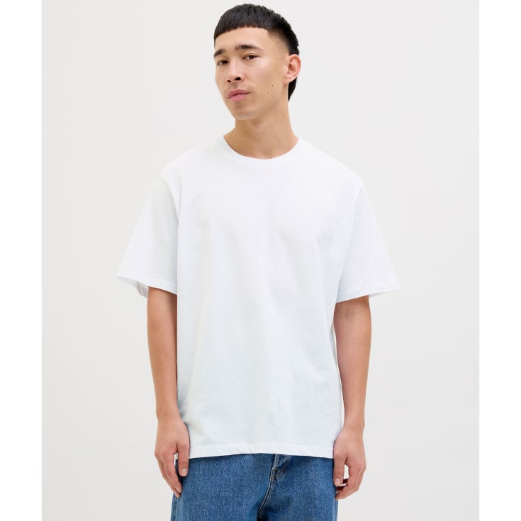 Jack & Jones JJHUGO 5-pak T-shirt, White/black, XL