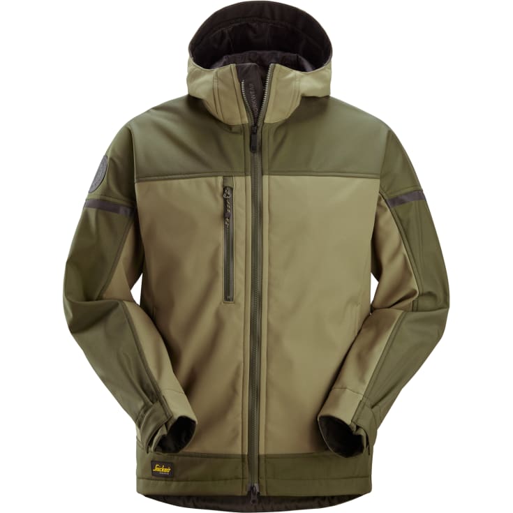 Snickers AllroundWork softshelljakke 1226, Khaki Green/Dark Khaki Green, 2XL