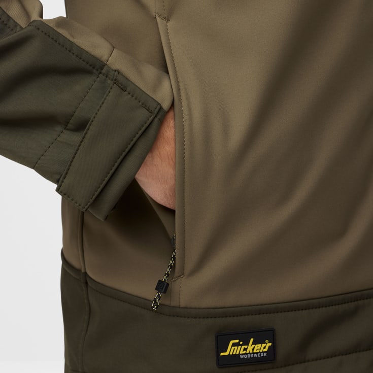 Snickers AllroundWork softshelljakke 1226, Khaki Green/Dark Khaki Green, 2XL