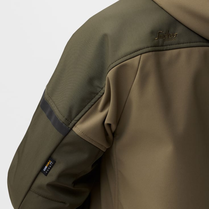 Snickers AllroundWork softshelljakke 1226, Khaki Green/Dark Khaki Green, 2XL