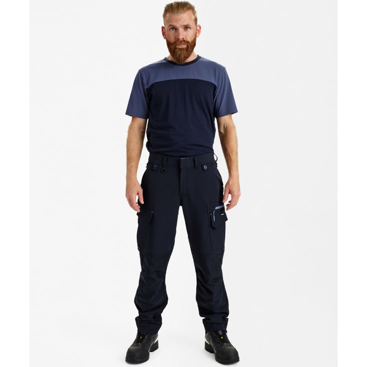 Engel Entire arbejdsbukser full stretch, Deep Blue/Dark Sea, 88