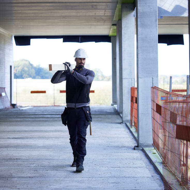 Engel Entire arbejdsbukser full stretch, Black/Anthracite Grey, 104