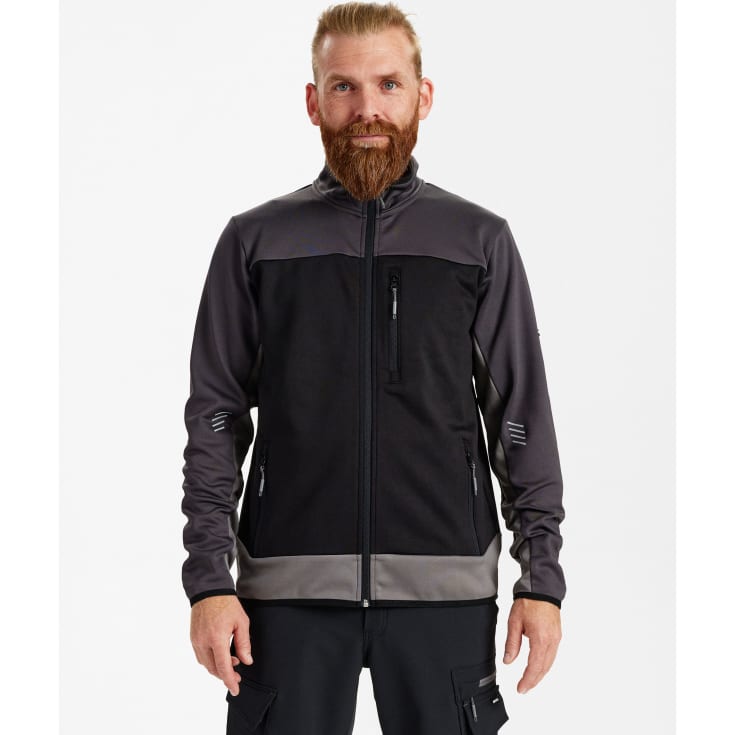 Engel Entire midlayer cardigan, Black/Anthracite Grey, M