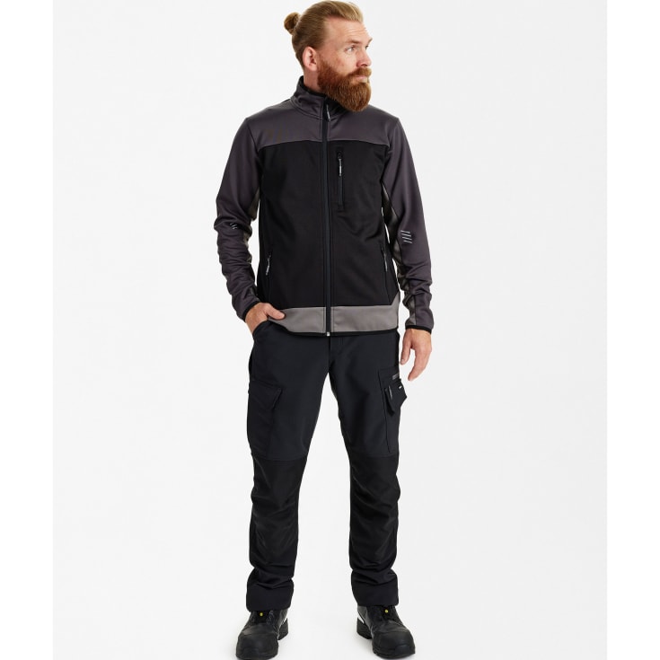 Engel Entire midlayer cardigan, Black/Anthracite Grey, M