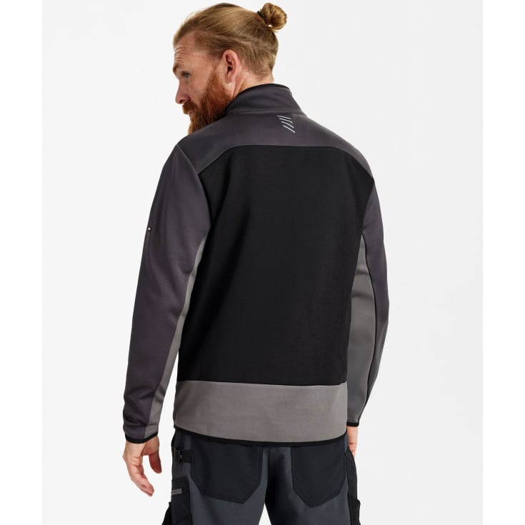 Engel Entire midlayer cardigan, Black/Anthracite Grey, M