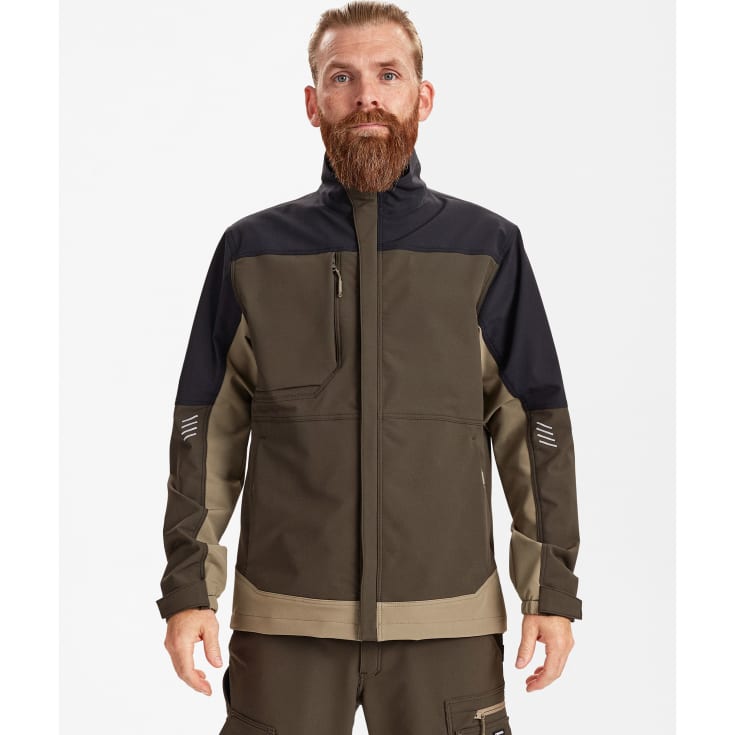 Engel Entire arbejdsjakke full stretch, Forest Green/Black, 2XL