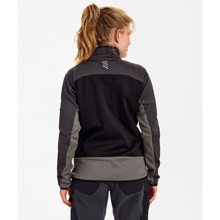 Engel Entire dame midlayer cardigan, Black/Anthracite Grey, M