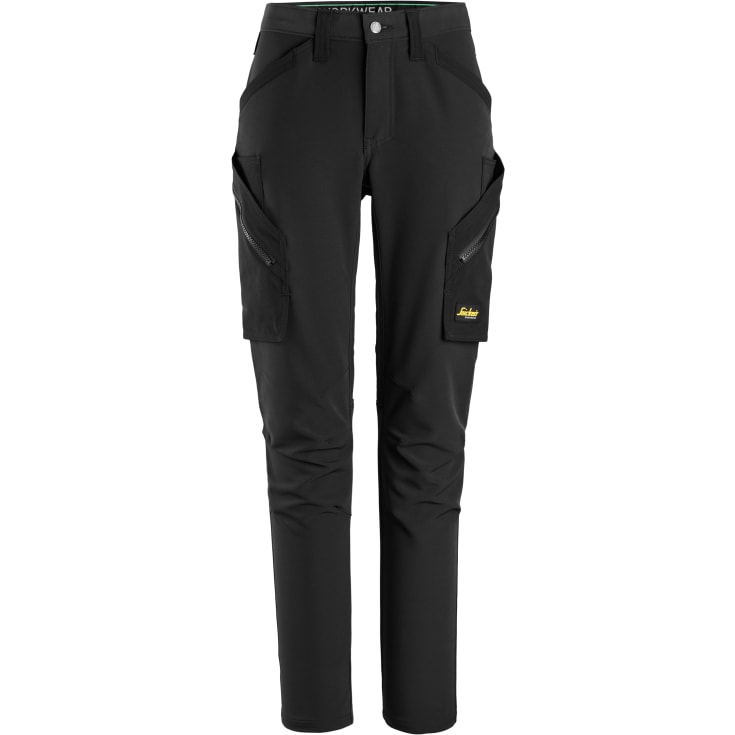 Snickers FlexiWork dame servicebukser 6877 full stretch, Black/Black, 19