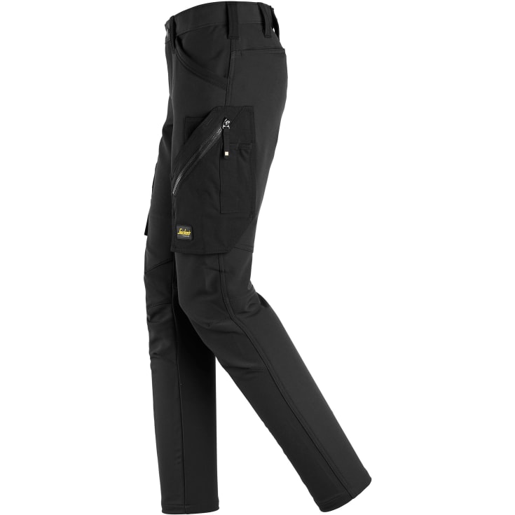 Snickers FlexiWork dame servicebukser 6877 full stretch, Black/Black, 19